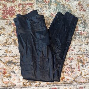 CRZ Yoga Black Metallic Leggings